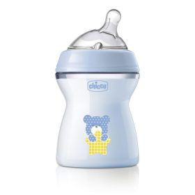 CHICCO Natural Feeling 250 ml cumisüveg fiúknak 2m+