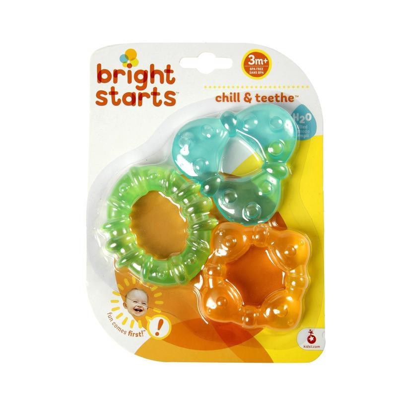 BRIGHT STARTS Vízzel töltött rágóka közelről