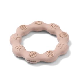 BABYONO Szilikon rágóka Karika Beige