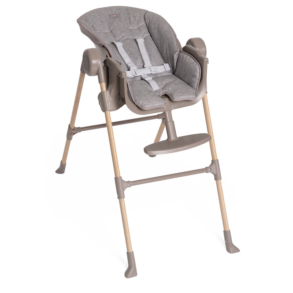 CHICCO Etetőszék Polly Essential - Ash - Kényelmes ülőfelület
