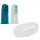 NATTOU Szilikon újrahúzható fogkefe tokkal Petrol blue/Aqua blue 2 db