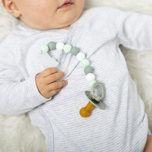 NATTOU Szilikon cumitartó pánt  mint-white  BPA mentes