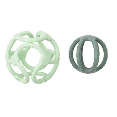 NATTOU  Szilikon rágóka labda 2in1 BPA mentes 10 cm mint