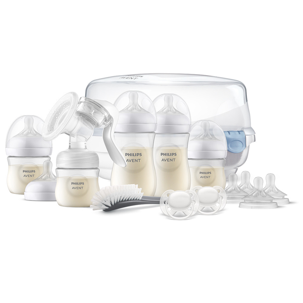 Philips AVENT Natural Response szoptatási készlet kézi mellszívóval és MW sterilizátorral