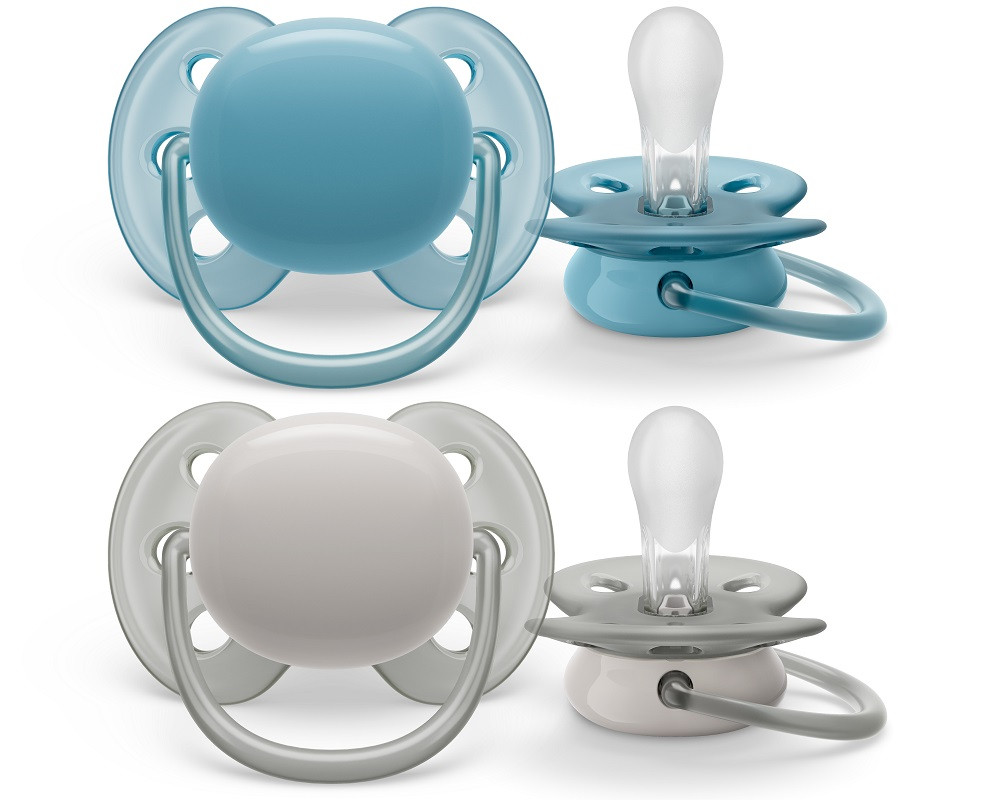 Philips AVENT SCF091/17 Játszócumi Ultrasoft Premium neutral 6-18hó fiús, 2 db