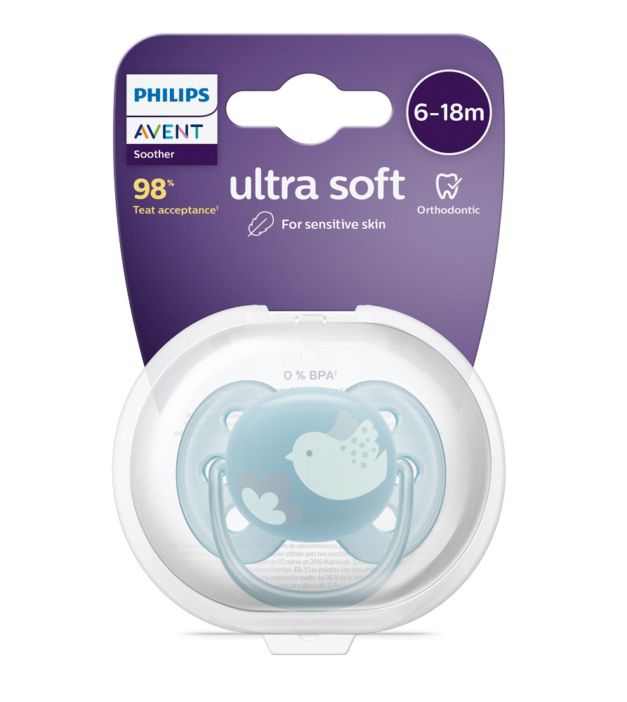 Közelkép a Philips AVENT Ultrasoft cumiról
