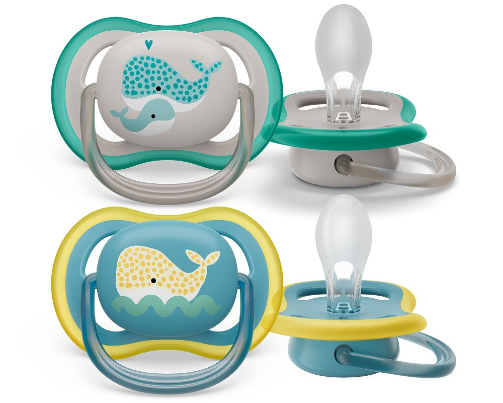 Philips AVENT SCF349/24 Játszócumi Ultra air mintás 18hó+ (bálna) 2db