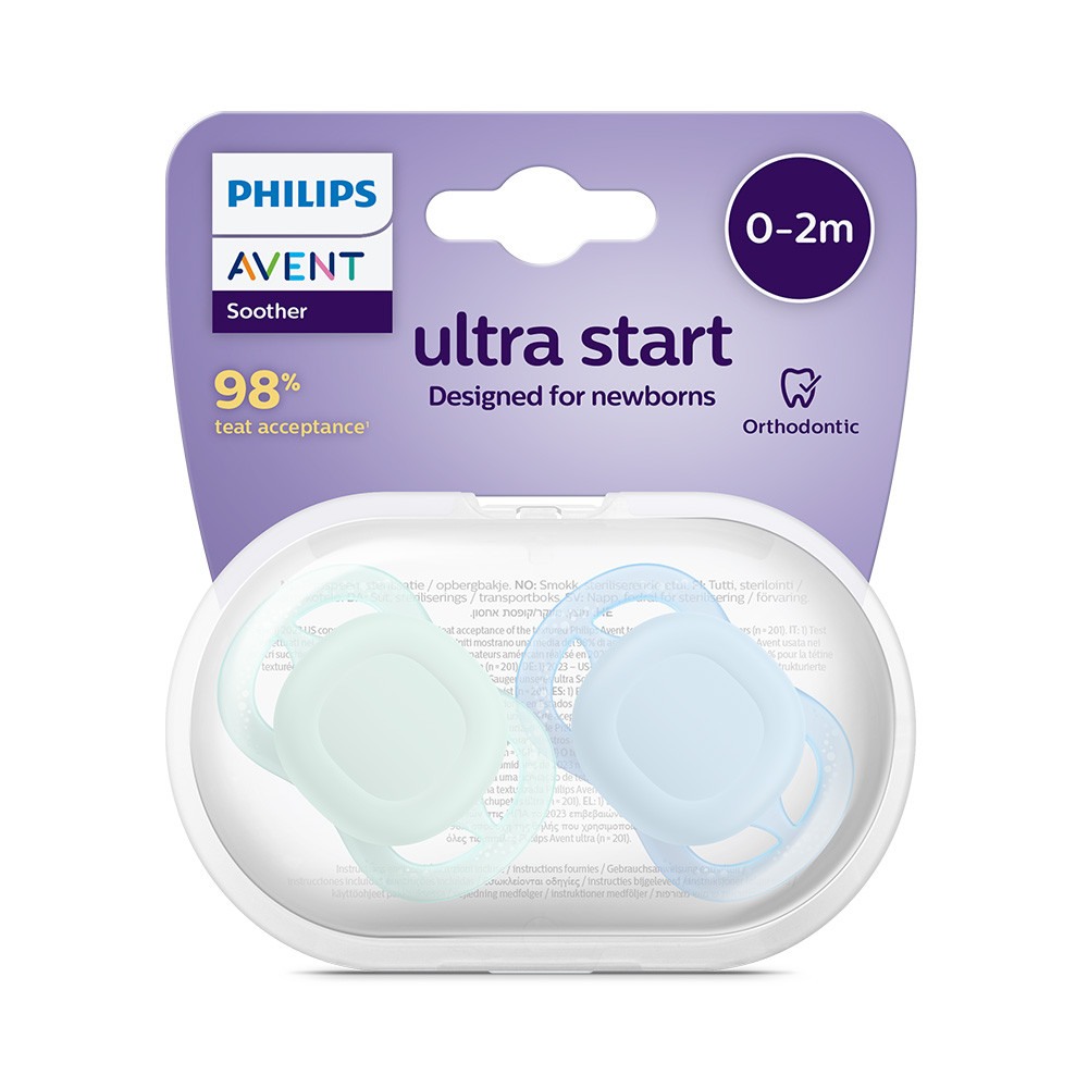 Philips AVENT SCF075/02 Játszócumi ultra start neutral 0-2hó fiús 2 db - Alternatív nézet