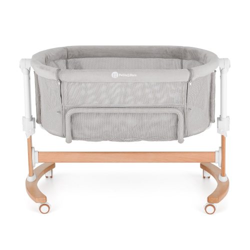PETITE&MARS Állítható gyerekágy ringató funkcióval Glory 2 az 1-ben Mocha Beige