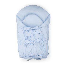 PETITE&MARS Megkötős pólya Nurse tömör kókusz betéttel Baby Blue 75x75