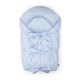 PETITE&MARS Megkötős pólya Nurse tömör kókusz betéttel Baby Blue 75x75