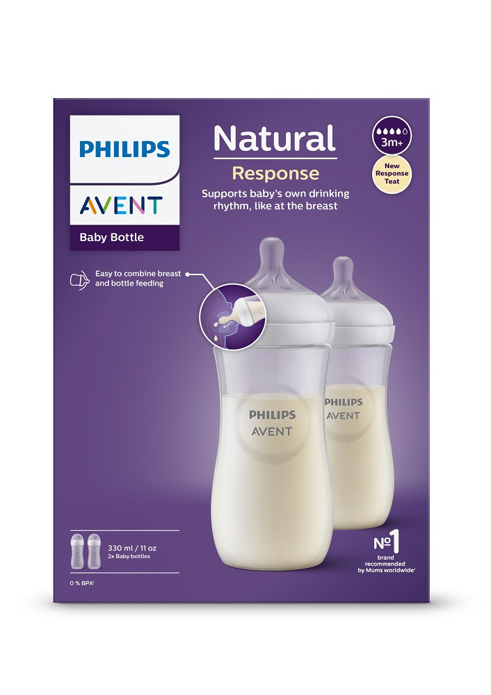 Philips AVENT SCY906/02 Natural Response cumisüveg 330 ml alternatív kép 2