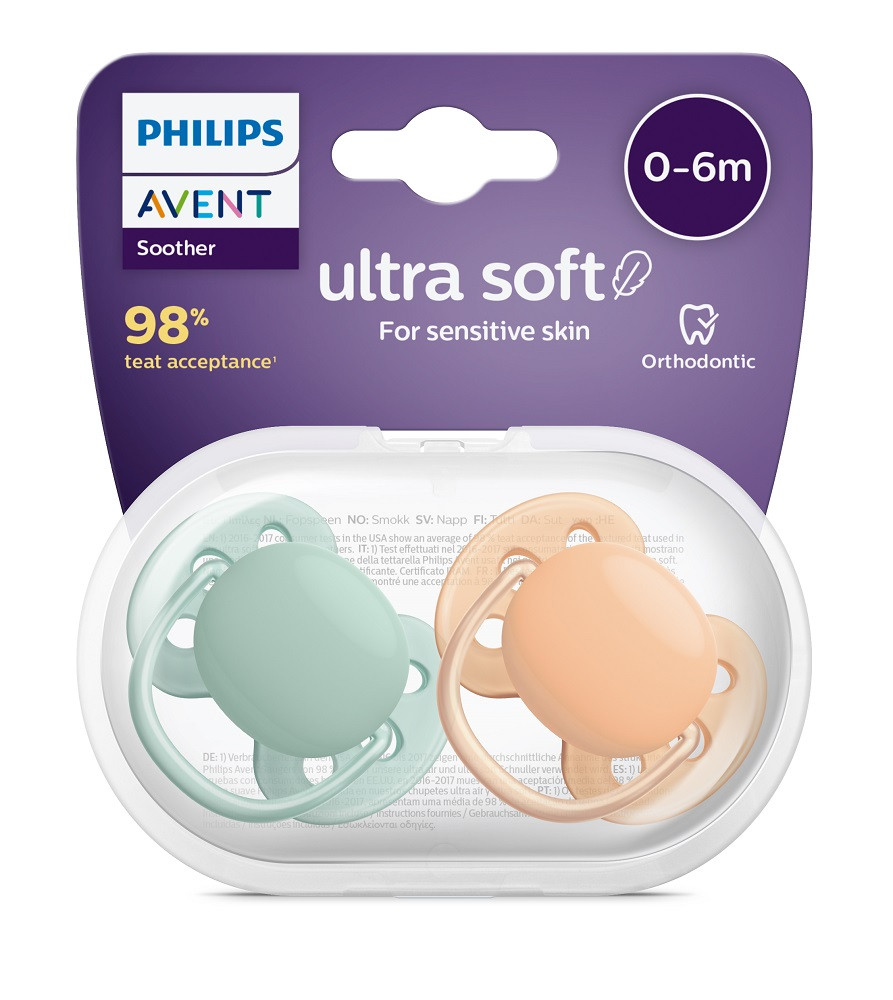 Philips AVENT SCF091/03 Játszócumi Ultrasoft Premium neutral 0-6hó - közelkép
