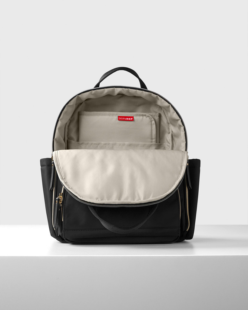 SKIP HOP Táska pelenkázó/hátizsák Envi-Luxe Black részletei
