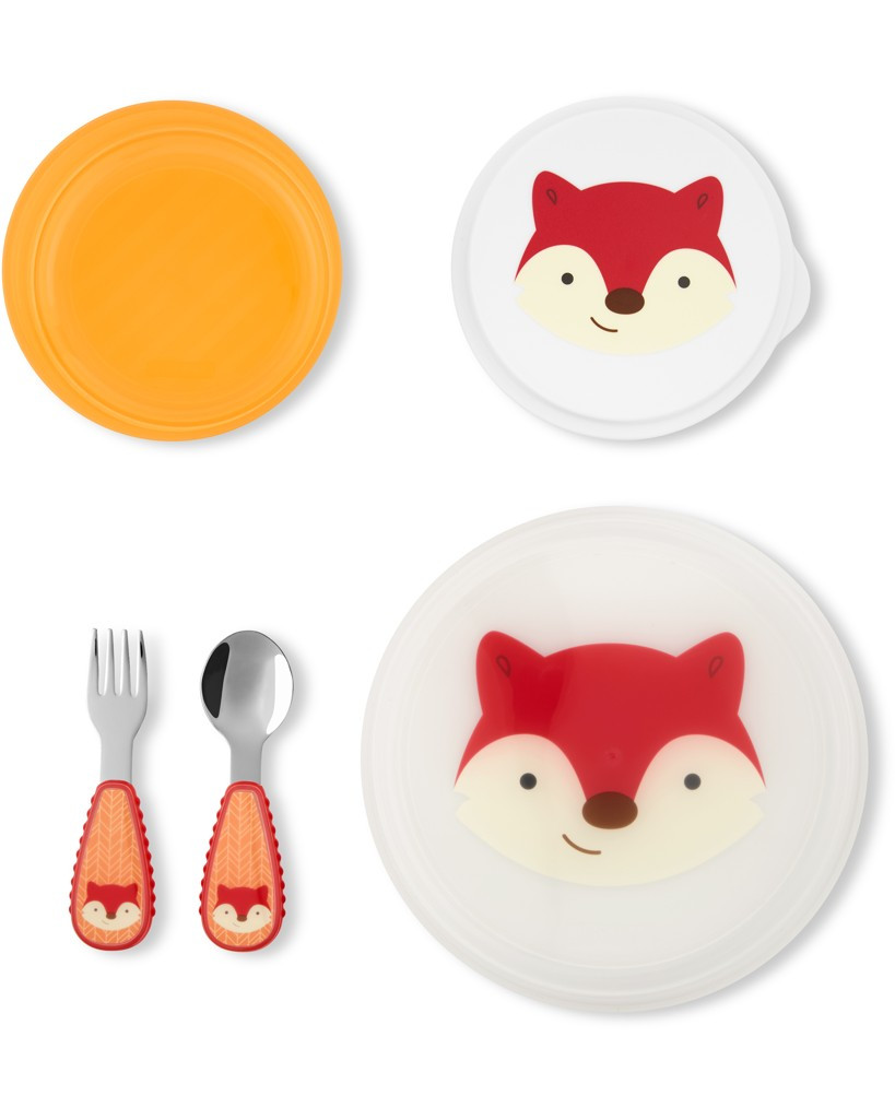 SKIP HOP Zoo Set étkezőszett 5 db-os Róka 12 hó+ alternatív kép 1