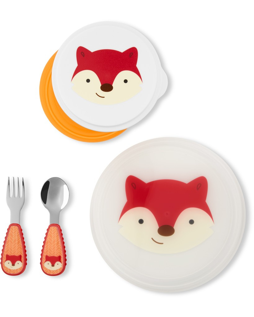 SKIP HOP Zoo Set étkezőszett 5 db-os Róka 12 hó+ alternatív kép 2