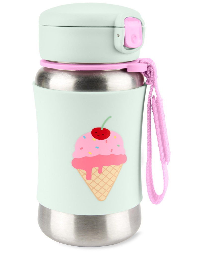 SKIP HOP Spark Style Vízszívószálas rozsdamentes acél palack Jégkrém 12m+