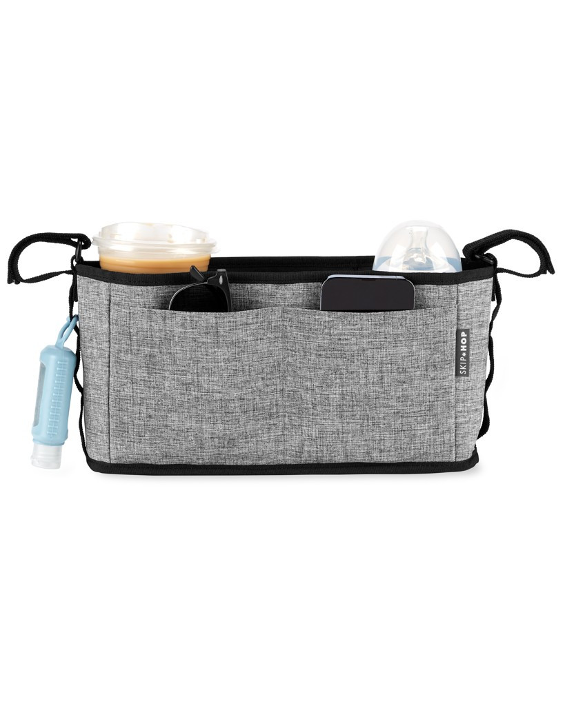 SKIP HOP Babakocsi szervező Grab&Go Ultra szürke melange használat közben