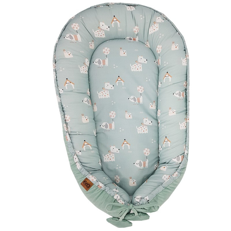 EKO Babafészek VELVET Dogs Mint részletei