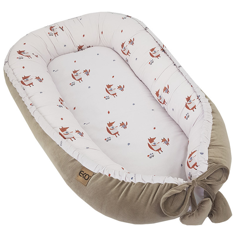EKO Babafészek pamut velvet Fox 90x60cm fő kép