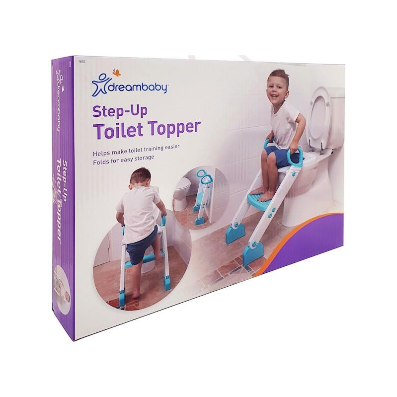 DREAMBABY WC-lépcső kék/fehér használat közben