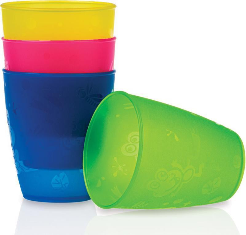 NUBY Pohárkák 4 darab 300 ml 9 h+