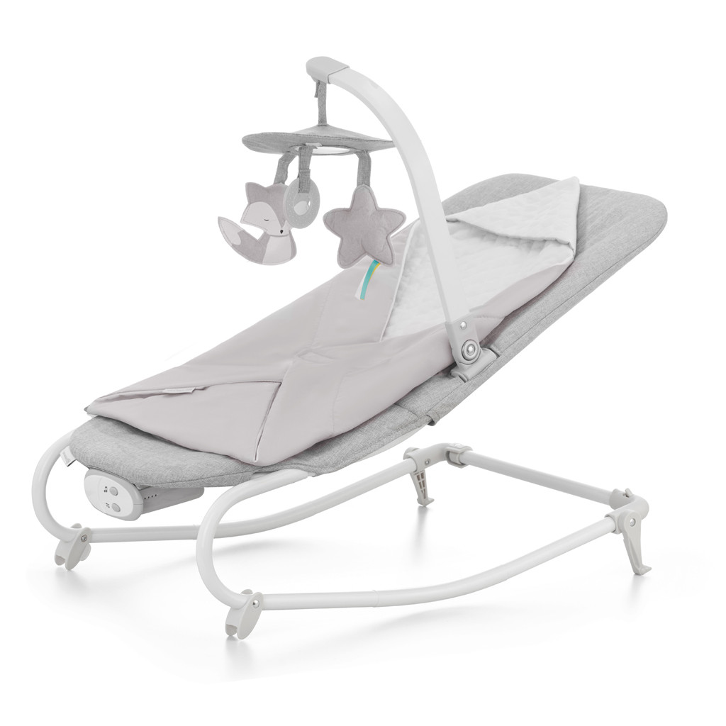 KINDERKRAFT Felio 2 Stone Grey vibráló hinta zenével