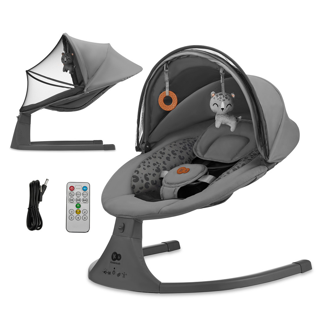 KINDERKRAFT Ringató üléske Lumi Premium Dark grey