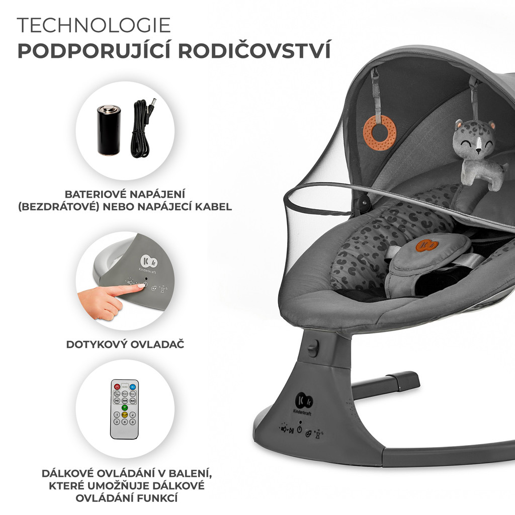KINDERKRAFT Lumi ringató üléske részletei