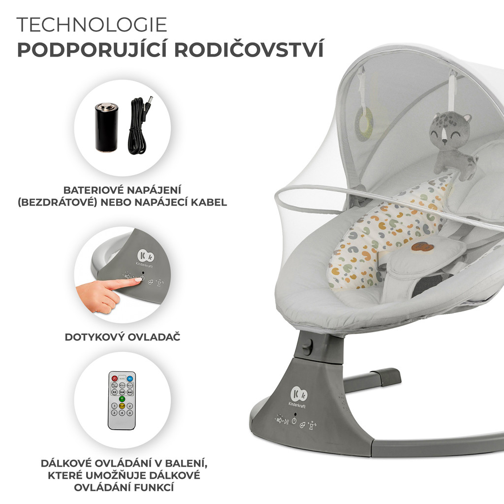 KINDERKRAFT Pihenőszék Lumi funkciók