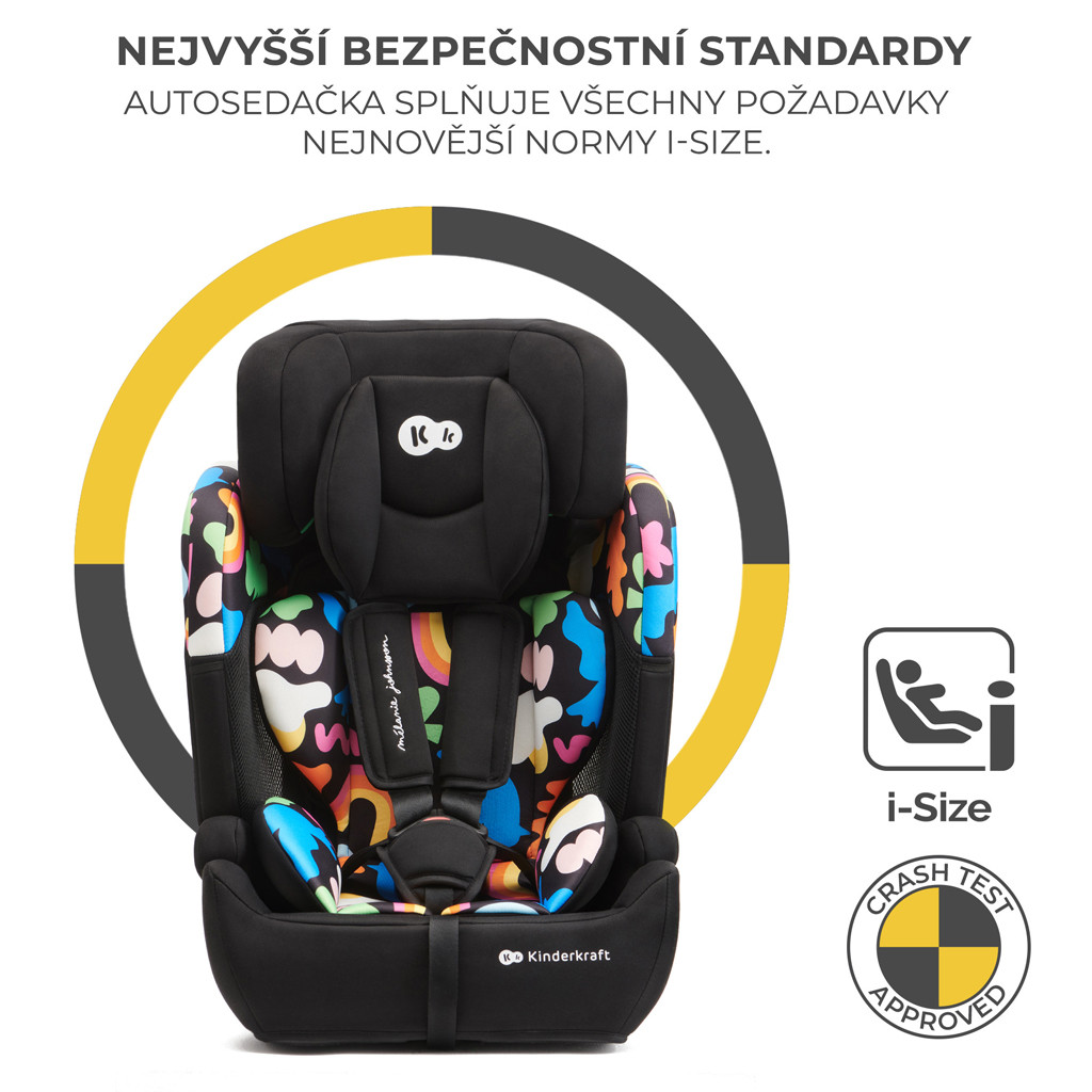 KINDERKRAFT Autósülés Comfort Up i-Size Happy Shapes előnyök