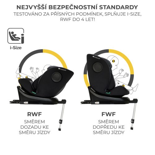 KINDERKRAFT Autósülés I-360 i-Size 40-150 cm Black