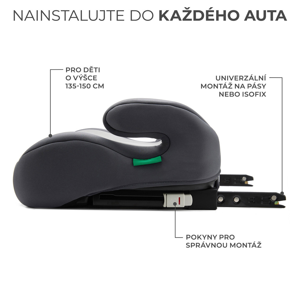 KINDERKRAFT Ülésmagasító i-Boost Szürke előnyök