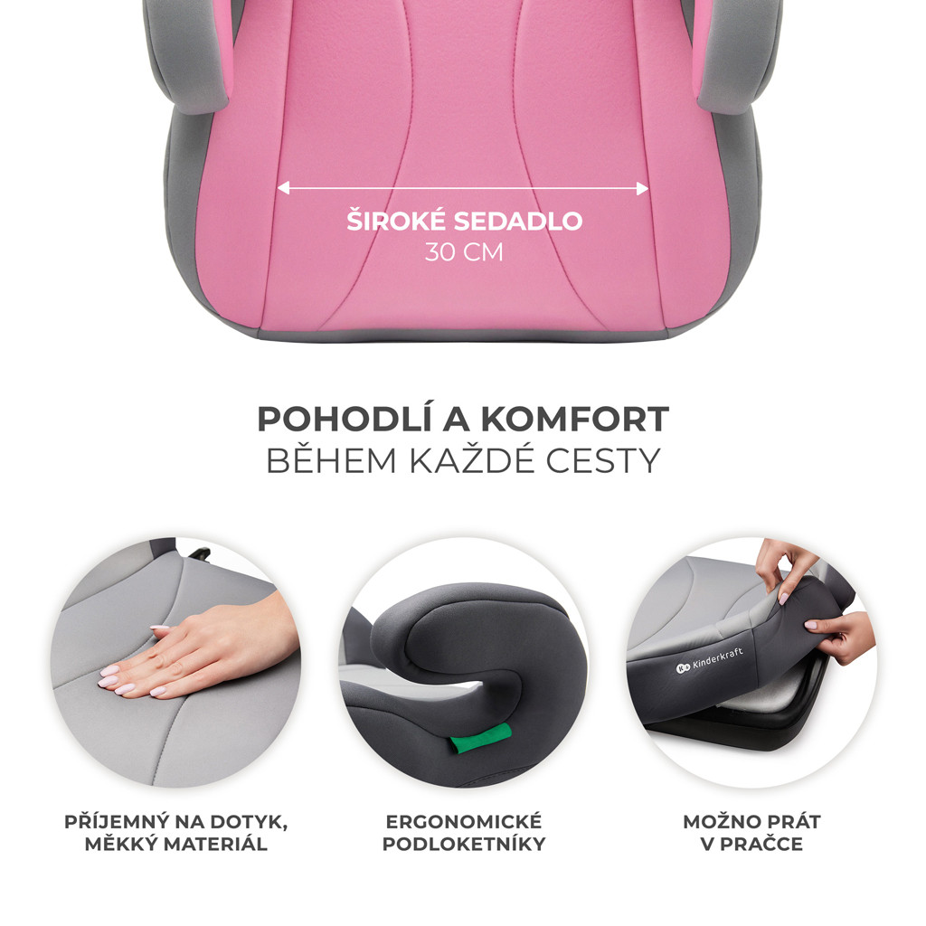 KINDERKRAFT Ülésmagasító i-Boost Pink funkciók