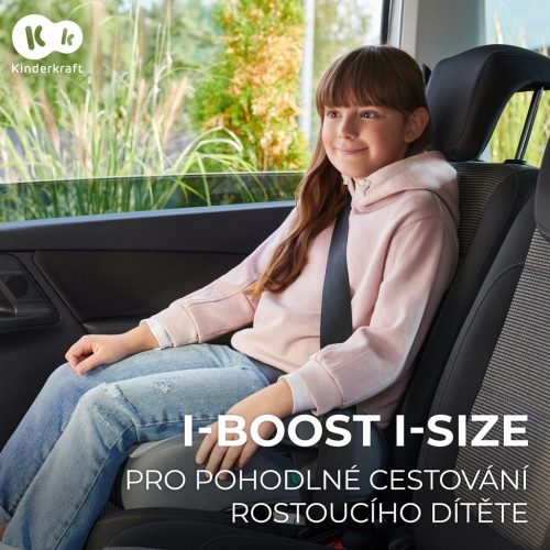 KINDERKRAFT Ülésmagasító i-Boost i-size 135-150 cm Pink
