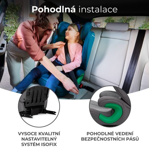 KINDERKRAFT Autósülés Junior Fix 2 100-150 cm Rocket Grey