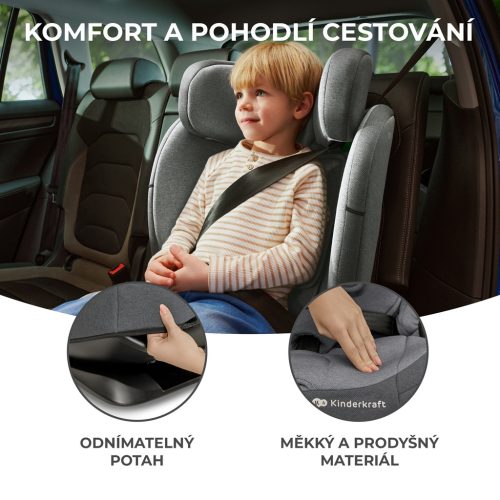 KINDERKRAFT Autósülés Oneto3 i-Size 76-150cm + Isofix Harbor kék