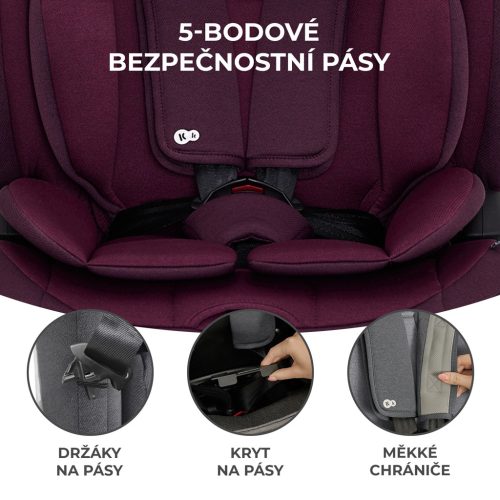 KINDERKRAFT Autósülés Oneto3 i-Size 76-150cm + Isofix Cherry pearl