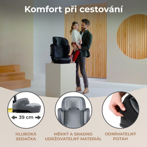 KINDERKRAFT SELECT Autósülés i-Size XPAND 2 i-Size 100-150 cm Rocket Grey, Premium