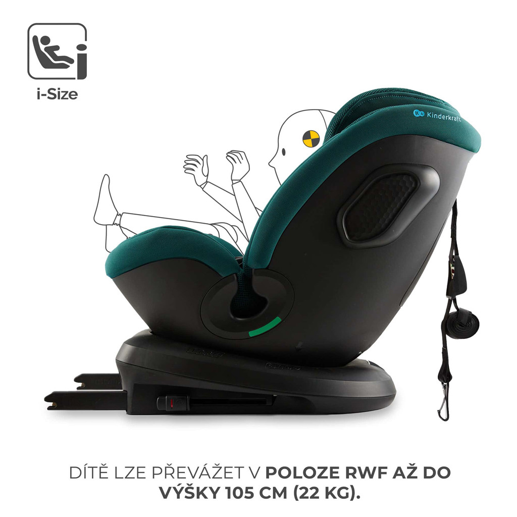 KINDERKRAFT Autósülés Xpedition 3 i-size 40-150 cm Zöld - Funkciók és előnyök