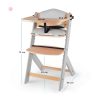 KINDERKRAFT Etetőszék Enock párnázással Grey wooden, Premium