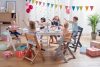 KINDERKRAFT Etetőszék Enock párnázással Grey wooden, Premium