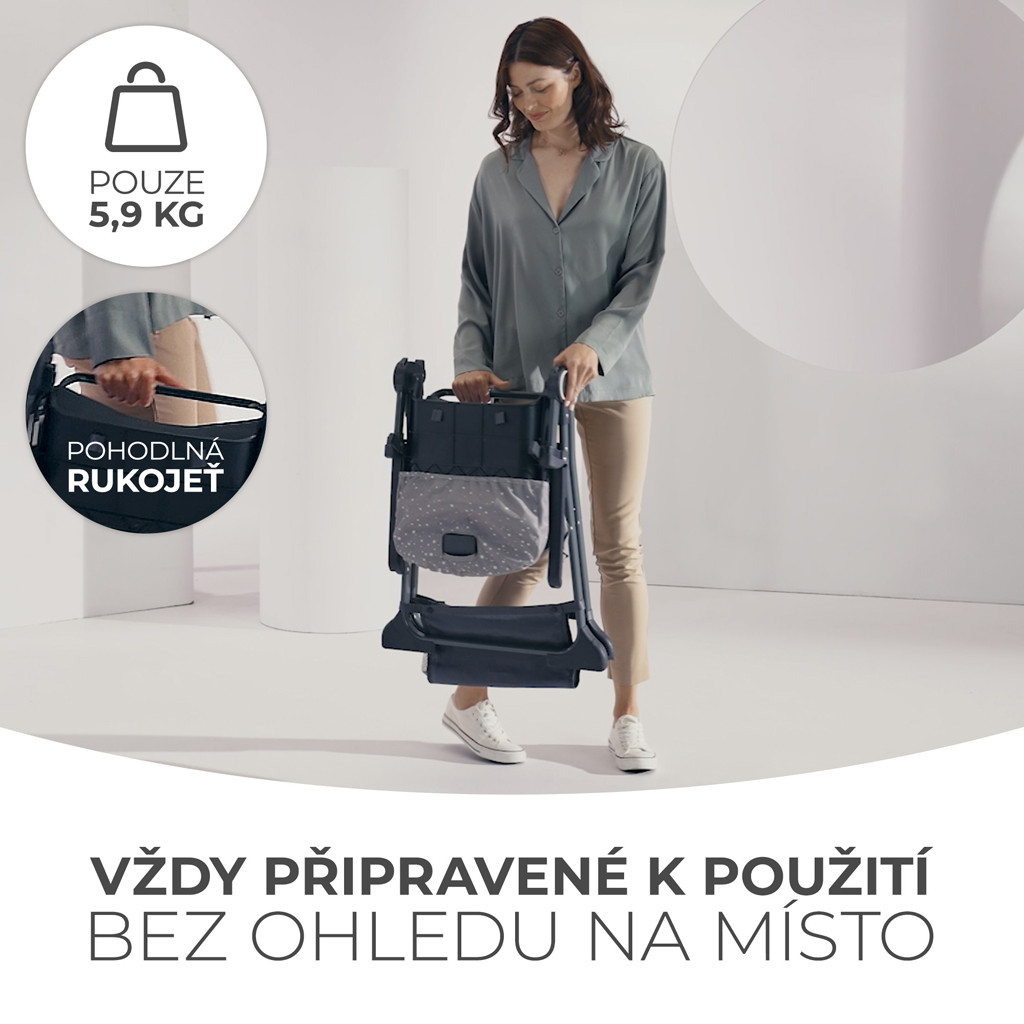 KINDERKRAFT Etetőszék Foldee Zöld funkciói