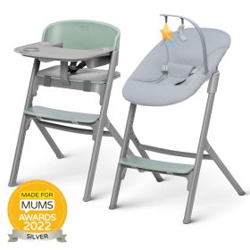 KINDERKRAFT SELECT Szett etetőszék Livy Olive Green + pihenőszék Calme