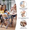 KINDERKRAFT Etetőszék Enock White wooden