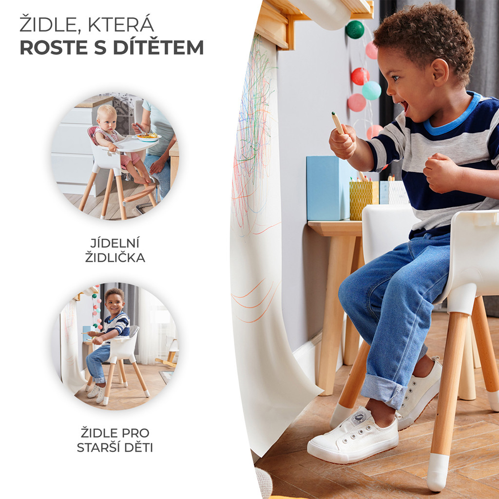KINDERKRAFT Etetőszék Sienna pink - Kényelmes és biztonságos