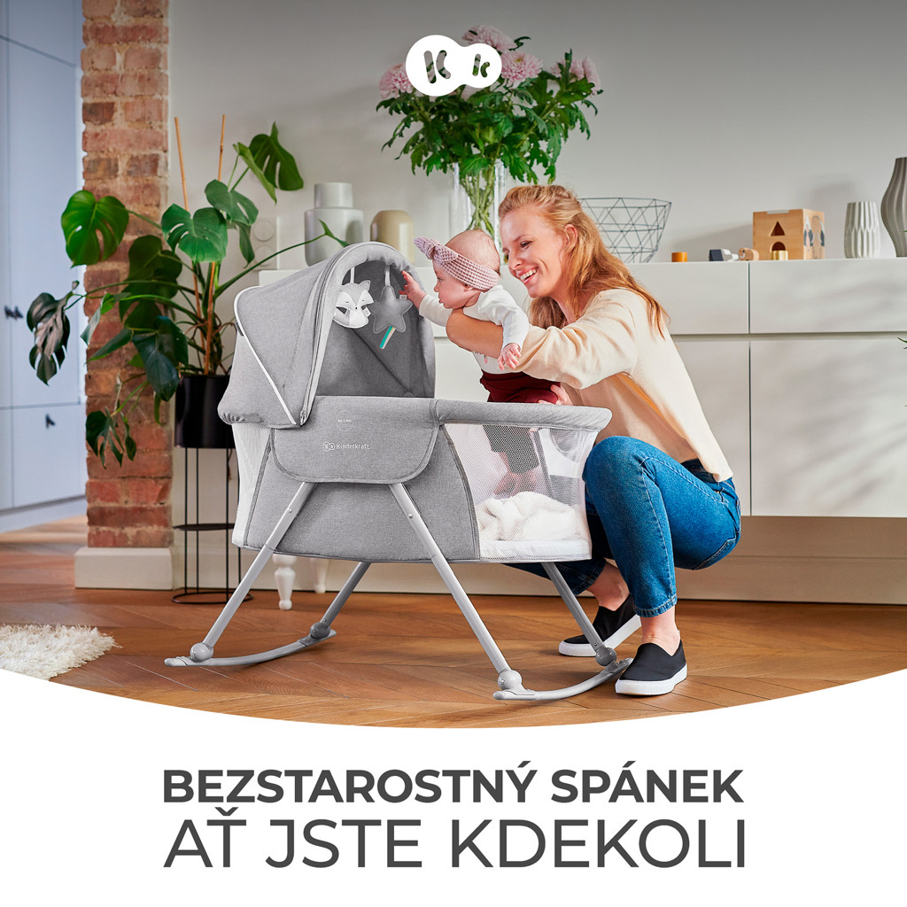 KINDERKRAFT Lovi Beige - Könnyű és hordozható