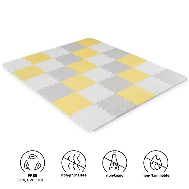 KINDERKRAFT Habos puzzle alátét Luno 150 x 180 cm Sárga