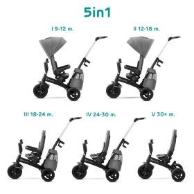 KINDERKRAFT SELECT Easytwist Platinum Grey, Premium háromkerekű bicikl