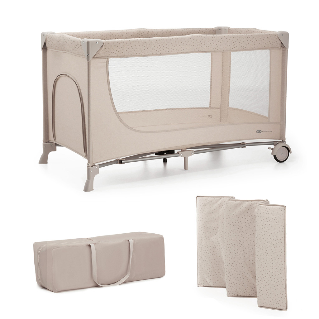 KINDERKRAFT Utazóágy Joy 2 Beige - Fő kép